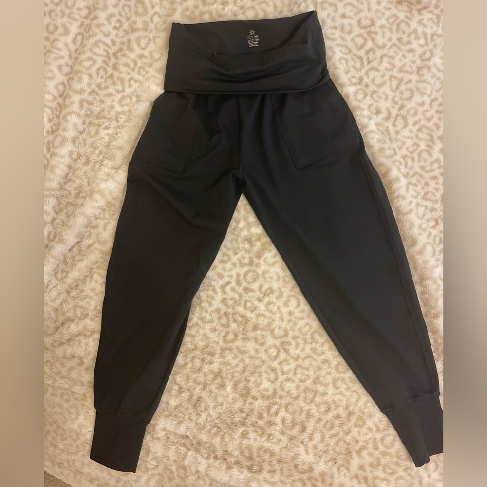 Aerie black fold over joggers xs